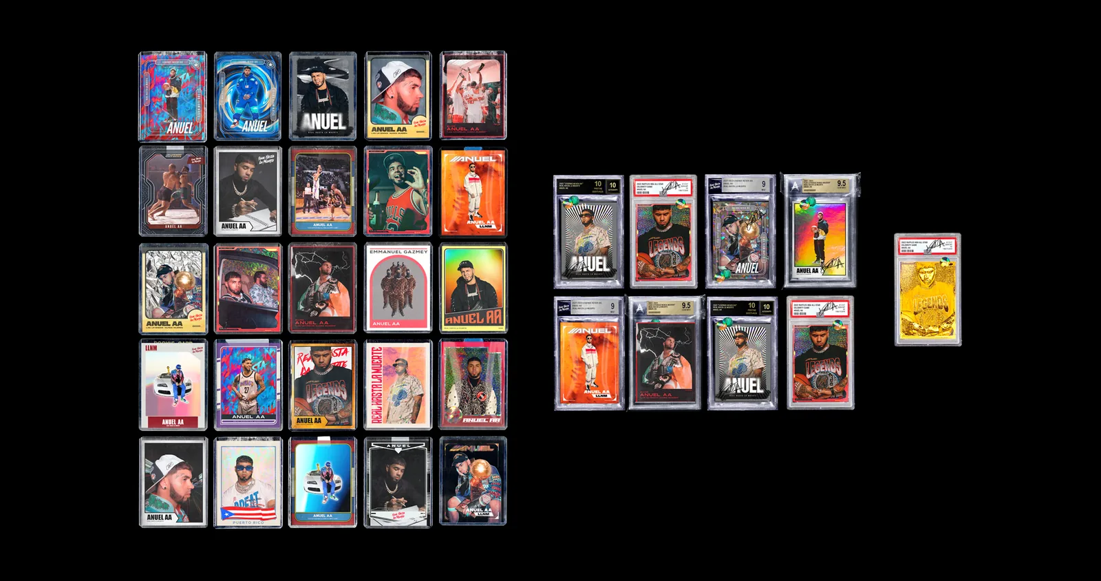 Cartas Coleccionables — layout de la colección completa