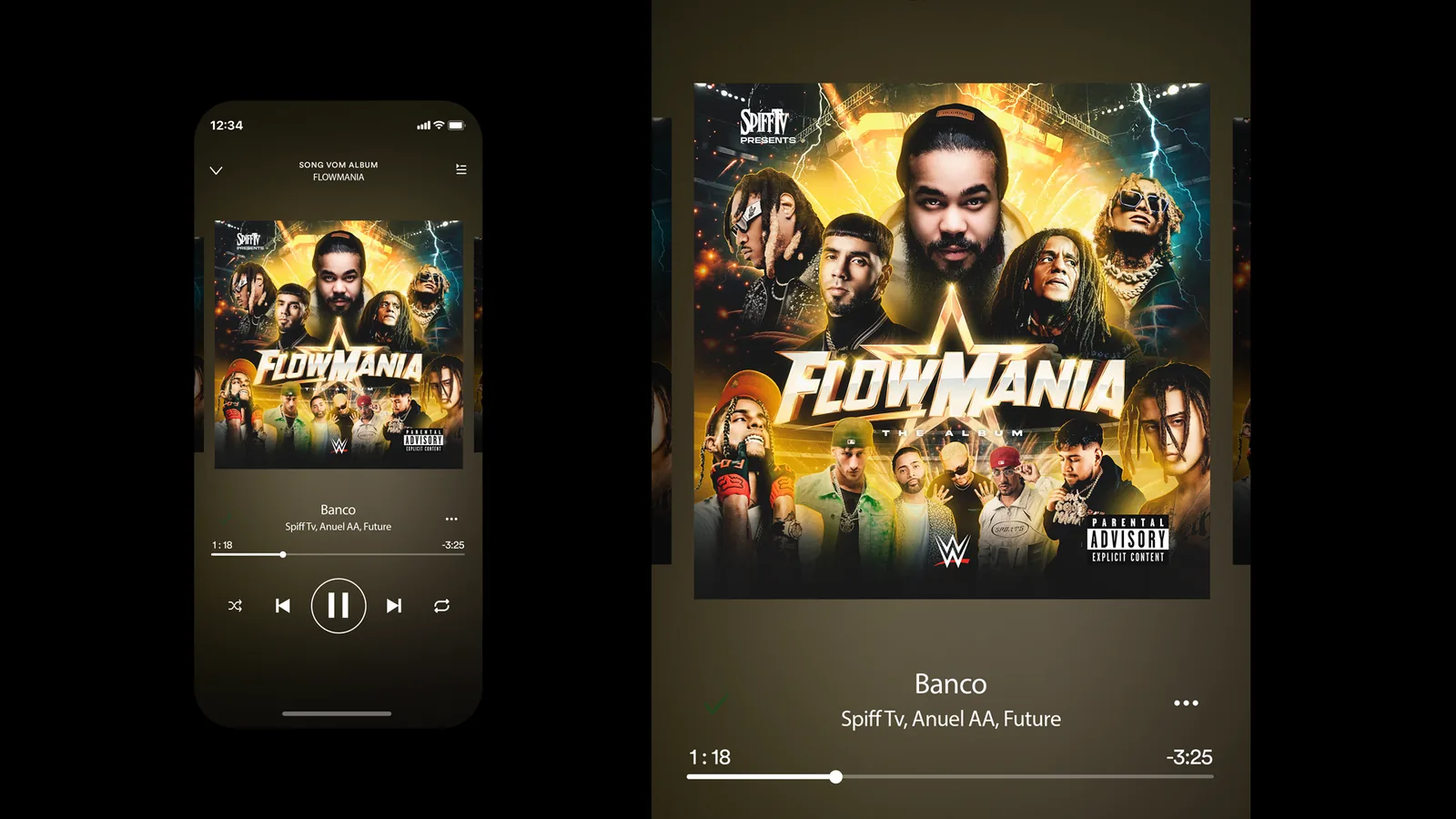 Flowmania — mockup del disco en Spotify