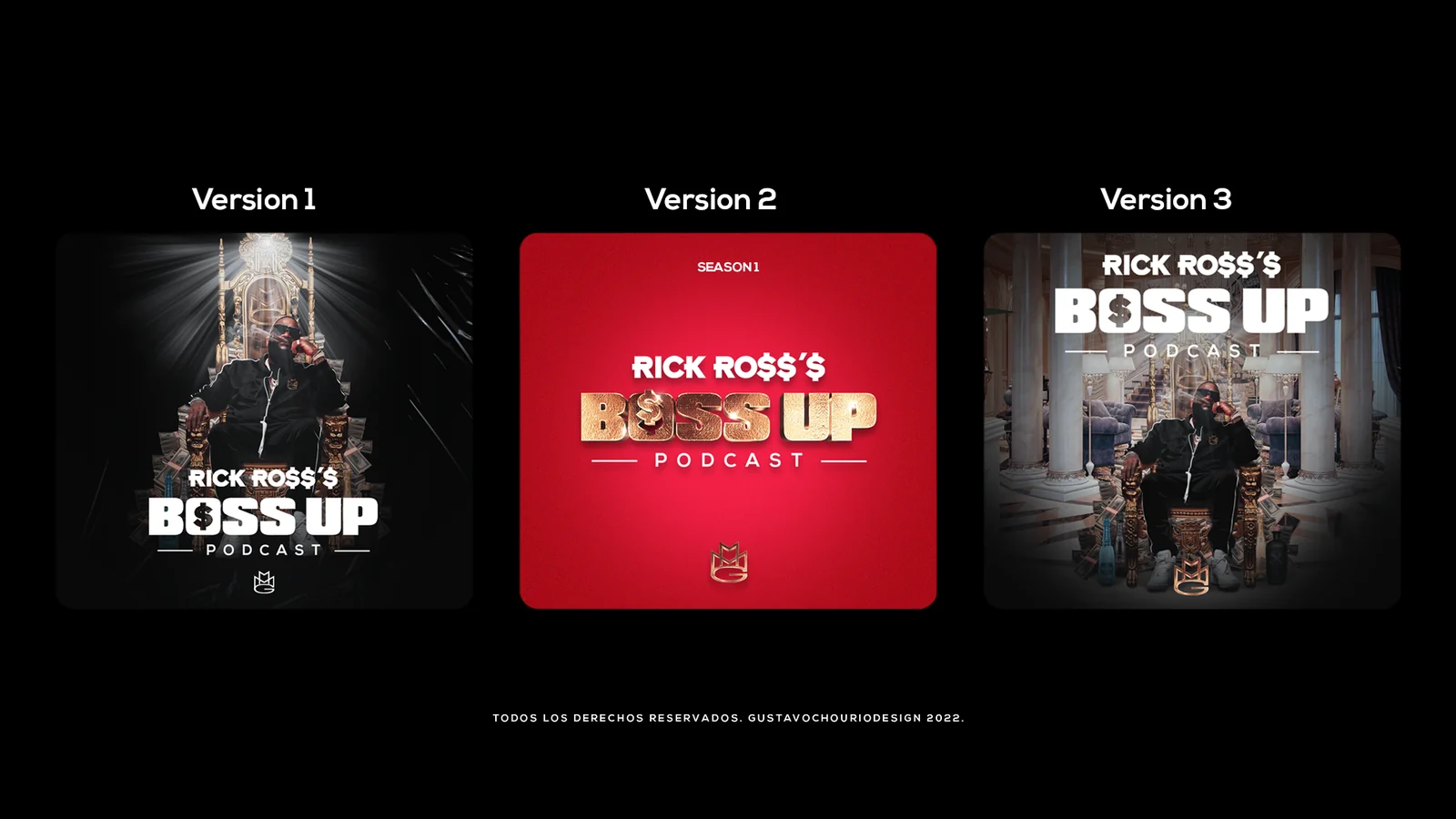 Tres versiones de la portada