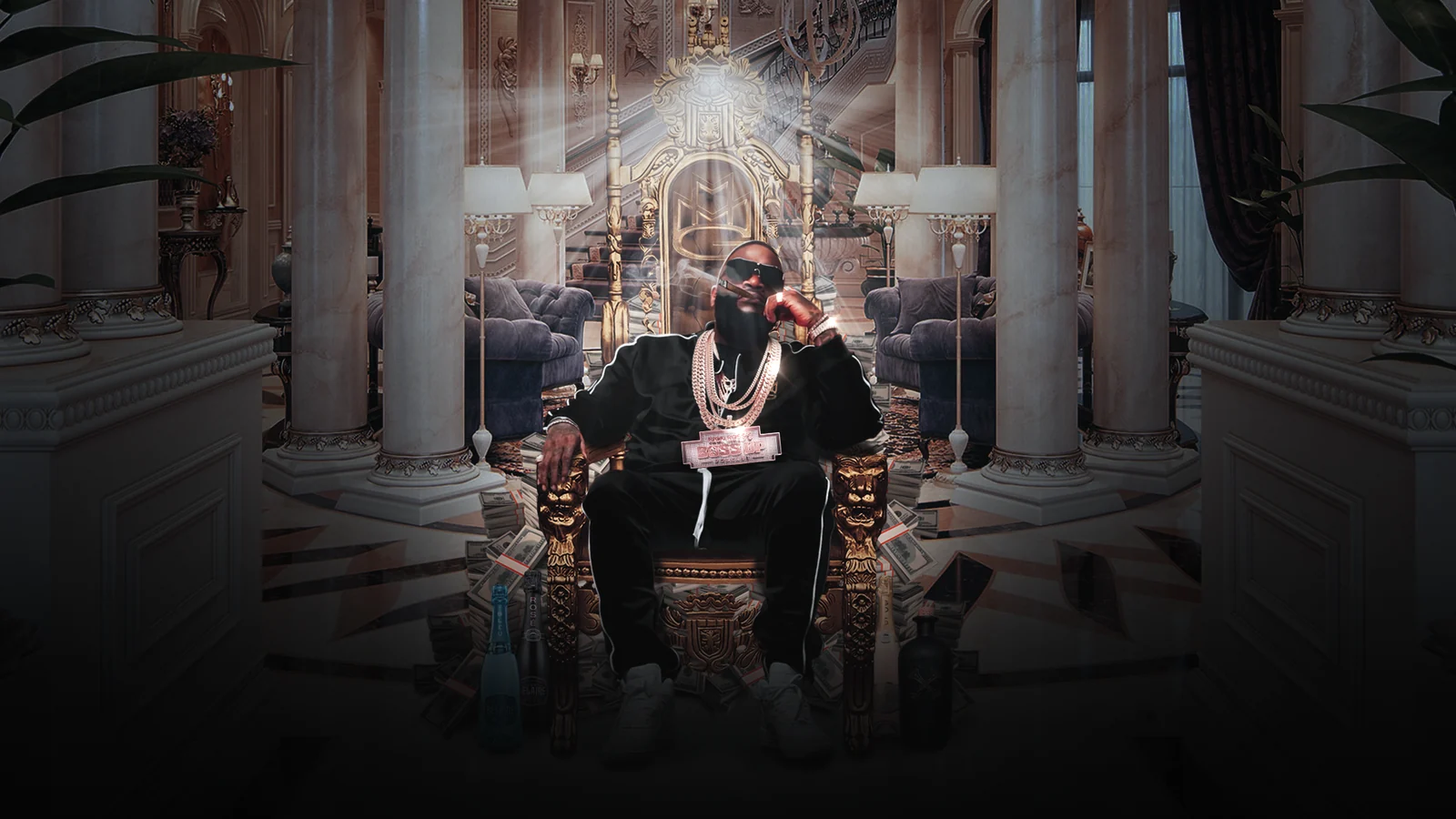 Rick Ross en el trono — pieza principal