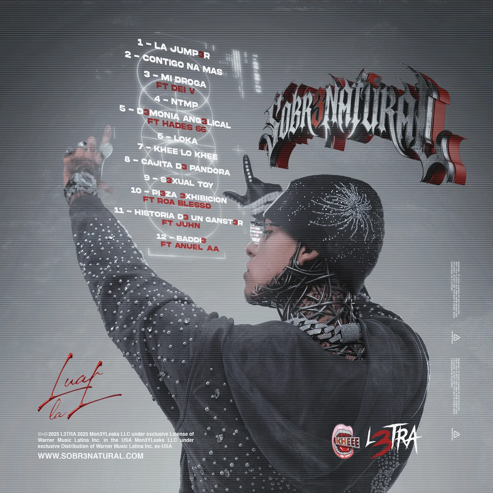 SOBR3NATURAL — contraportada con el tracklist