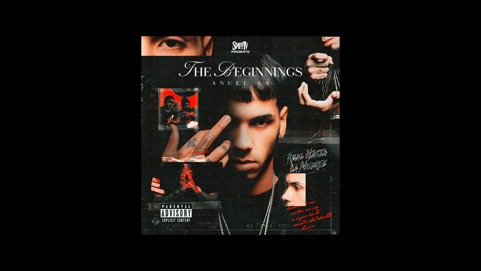 The Beginnings — arte de portada sobre fondo rojo