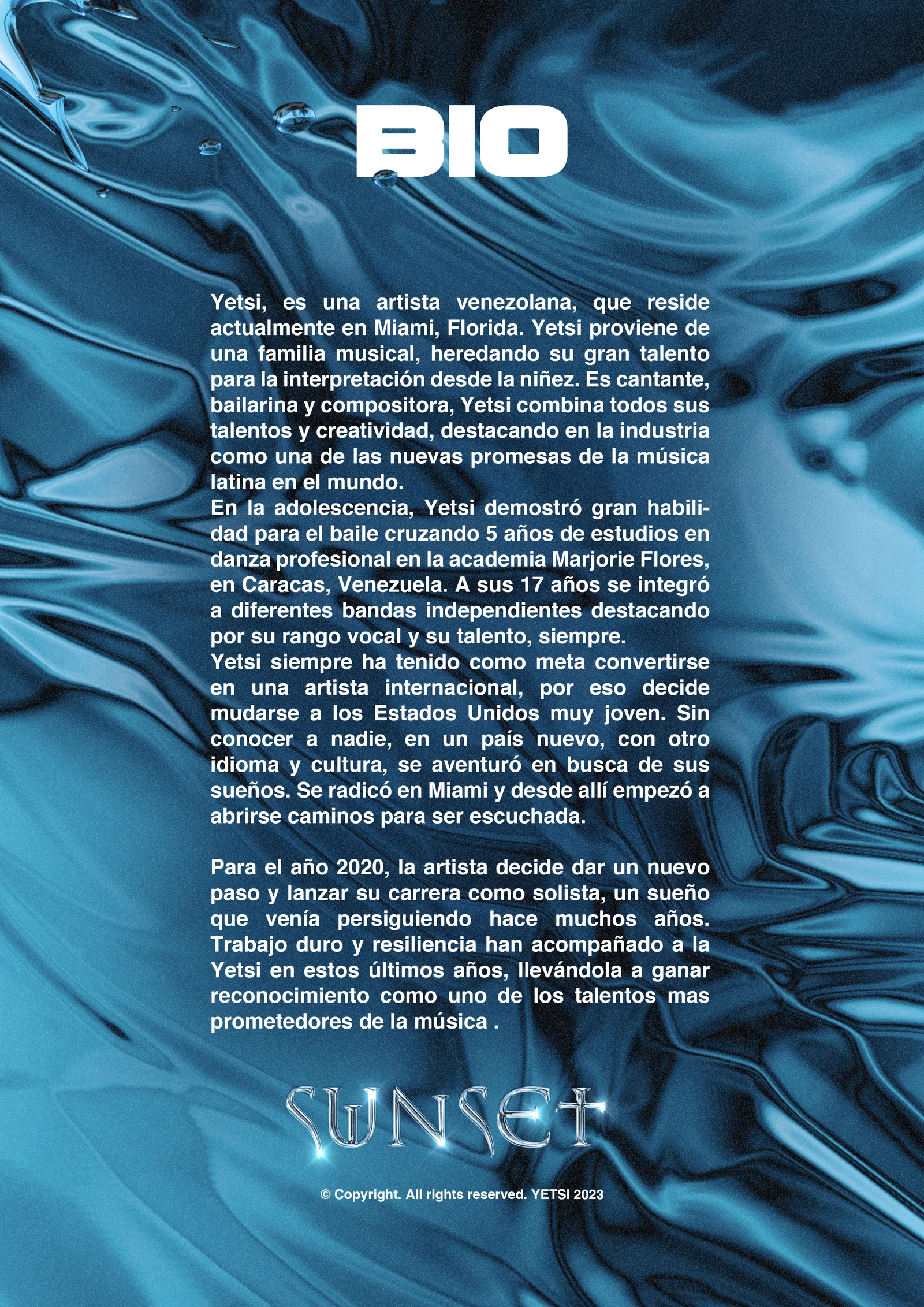 Yetsi — página editorial de biografía